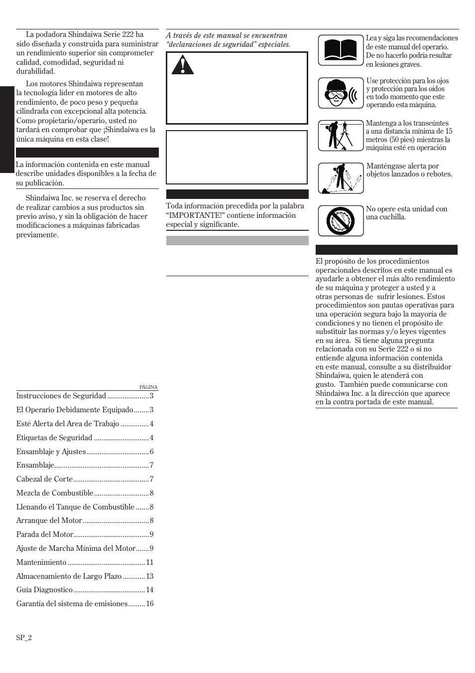 Shindaiwa F222 User Manual | Page 18 / 52