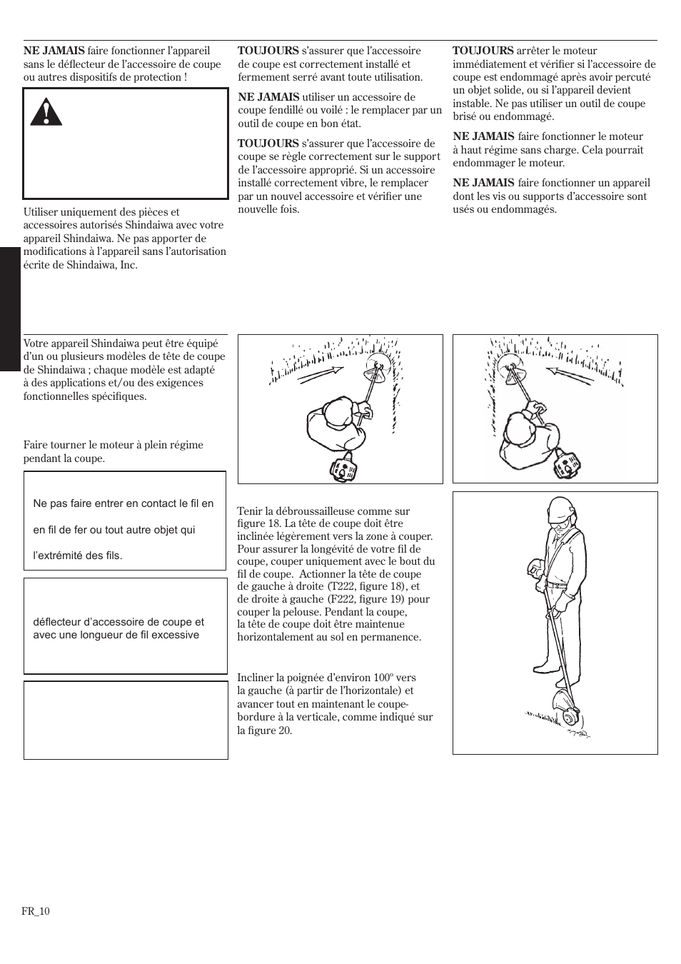 Contrôle de l’état de l’appareil, Fr ançais | Shindaiwa F222 User Manual | Page 42 / 52