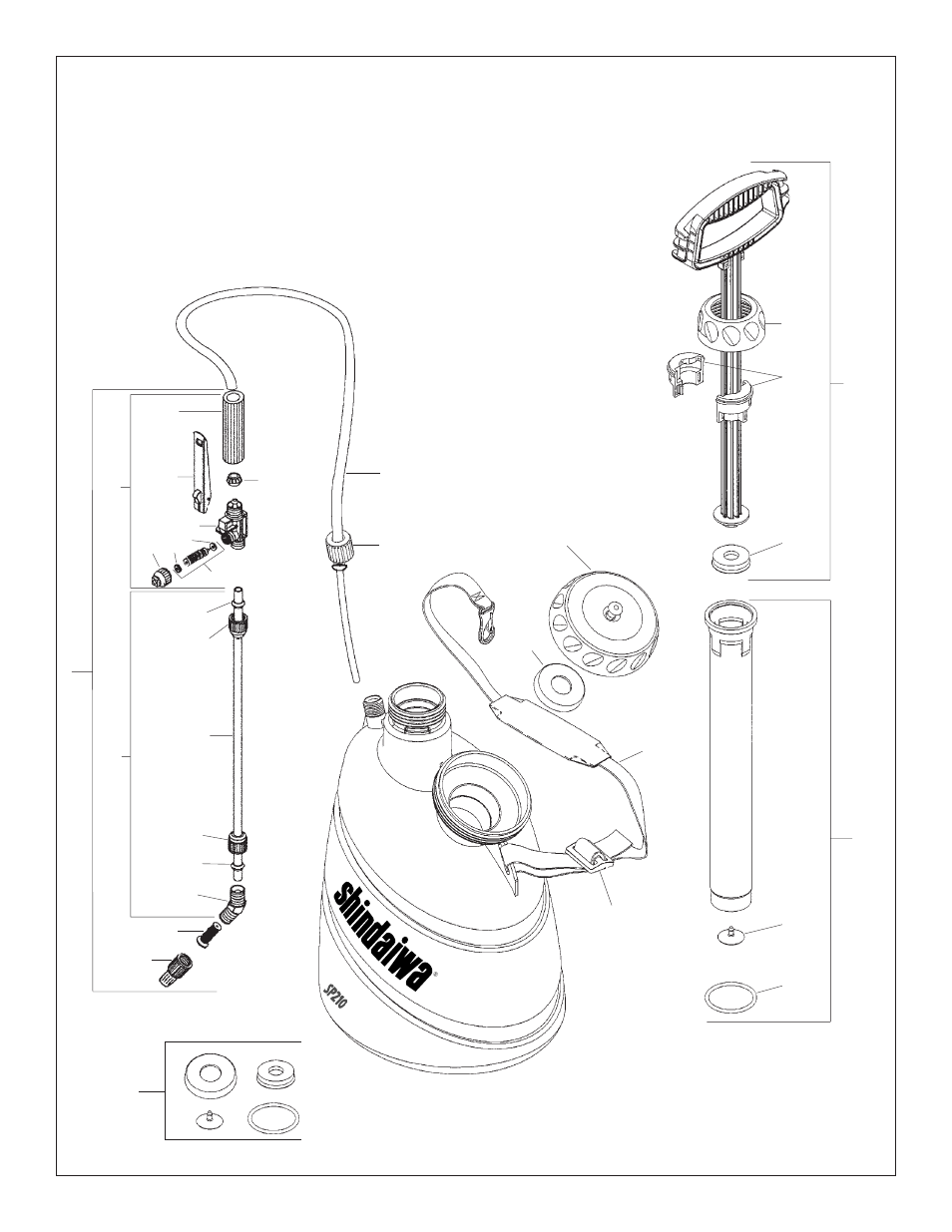 Illustrated parts list (sp210) | Shindaiwa SP210 User Manual | Page 6 / 12