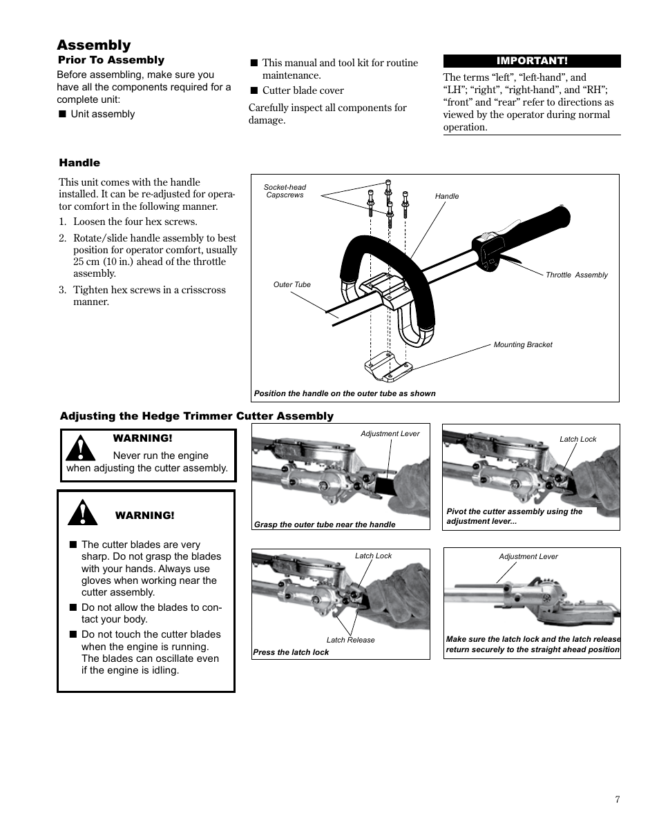 Assembly | Shindaiwa X7502872100 User Manual | Page 7 / 28