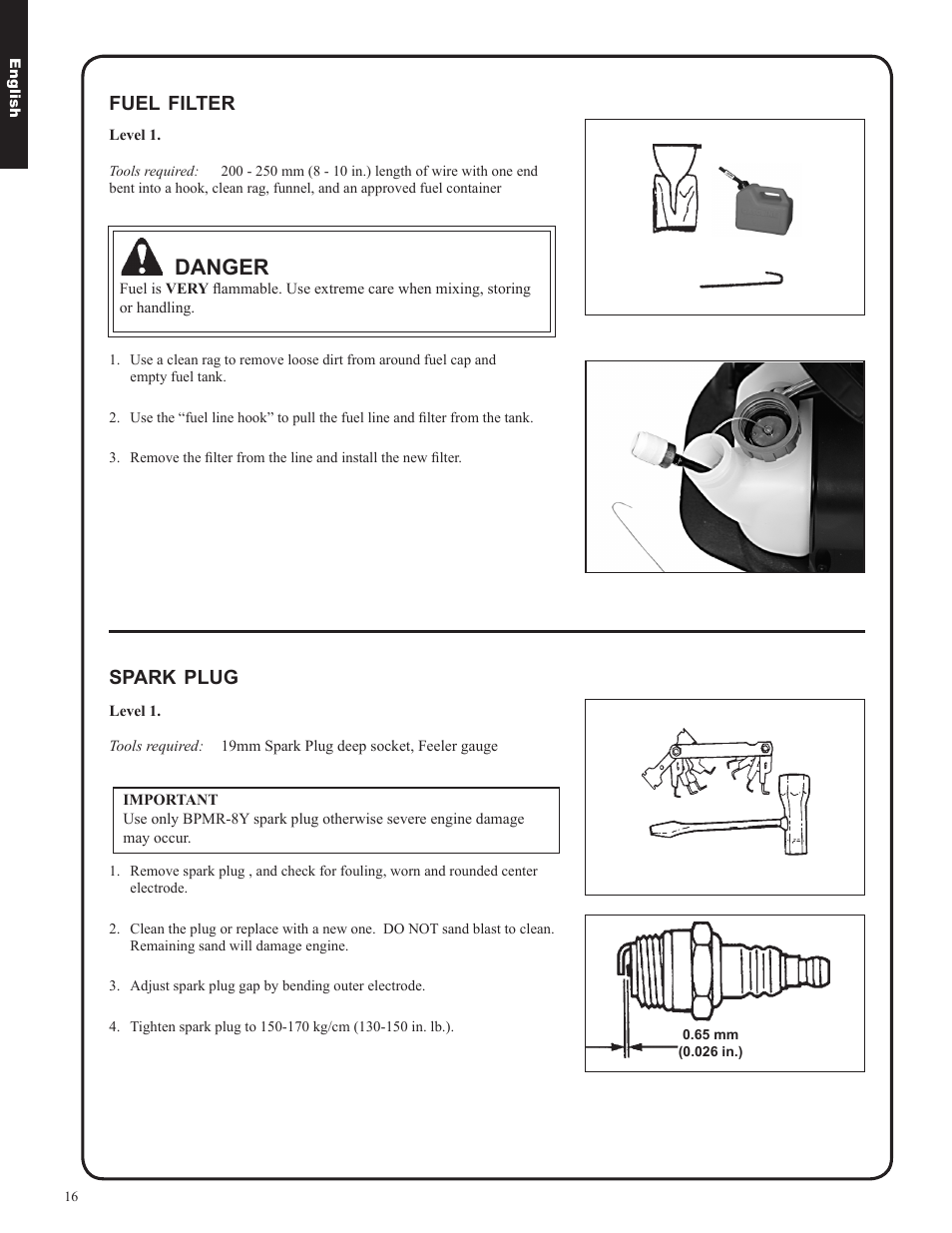 Danger | Shindaiwa EB633RT User Manual | Page 16 / 72