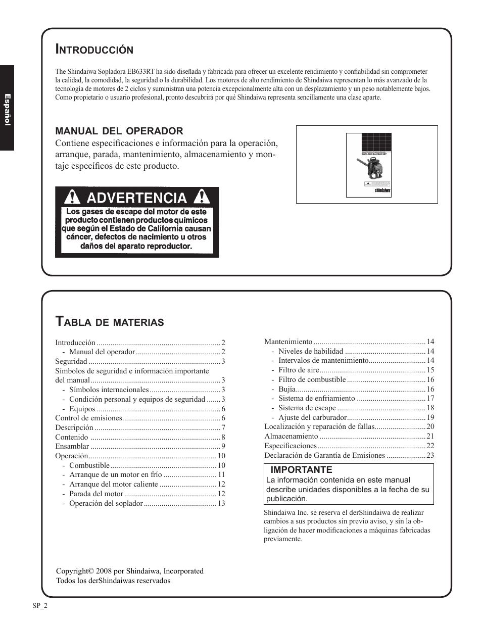 Shindaiwa EB633RT User Manual | Page 26 / 72