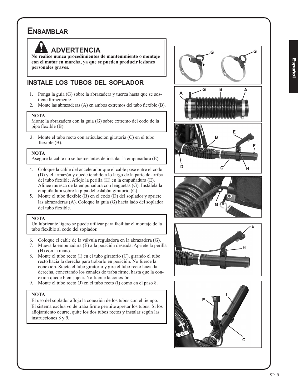 Advertencia | Shindaiwa EB633RT User Manual | Page 33 / 72