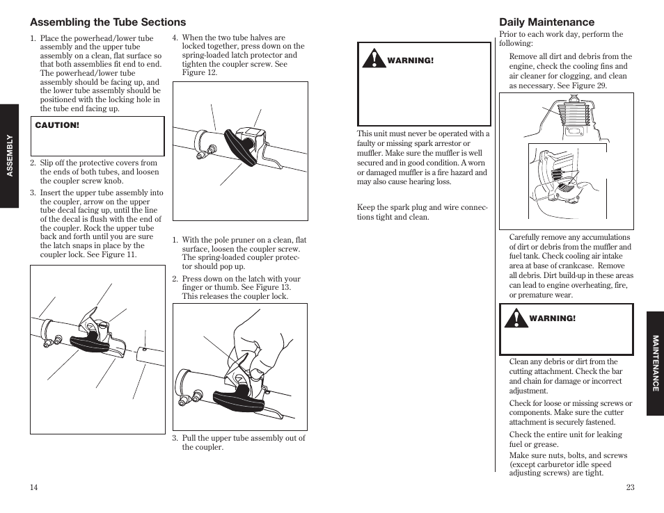 Daily maintenance | Shindaiwa 63888-94010 User Manual | Page 14 / 18