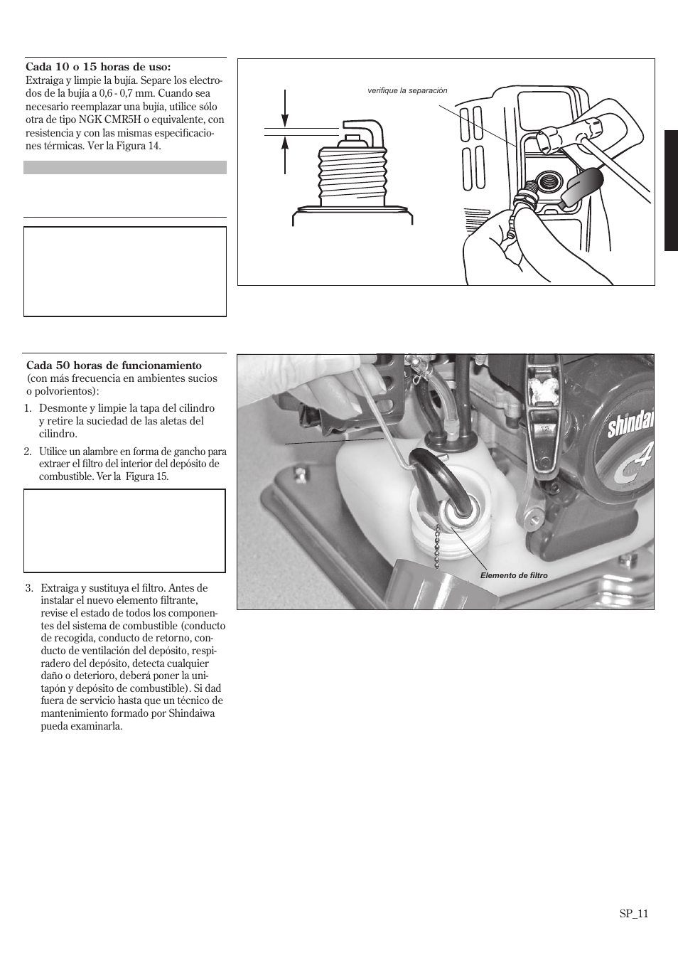 Mantenimiento | Shindaiwa GP3410 User Manual | Page 31 / 60