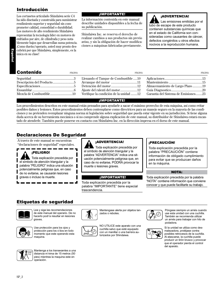 Shindaiwa 89303 User Manual | Page 26 / 72