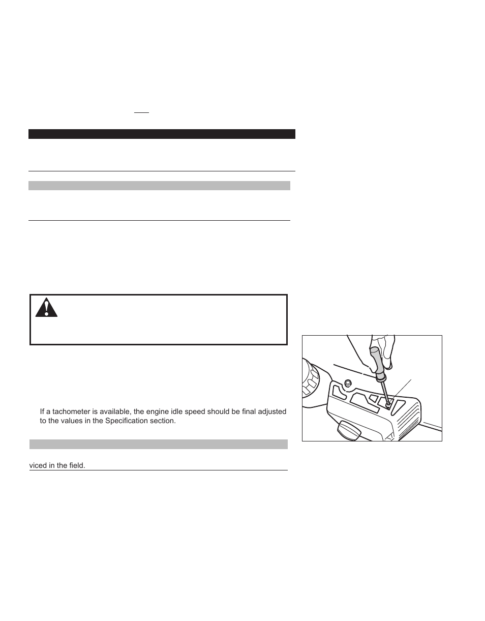 Adjusting engine idle, Carburetor adjustment | Shindaiwa X7502862800 User Manual | Page 16 / 56