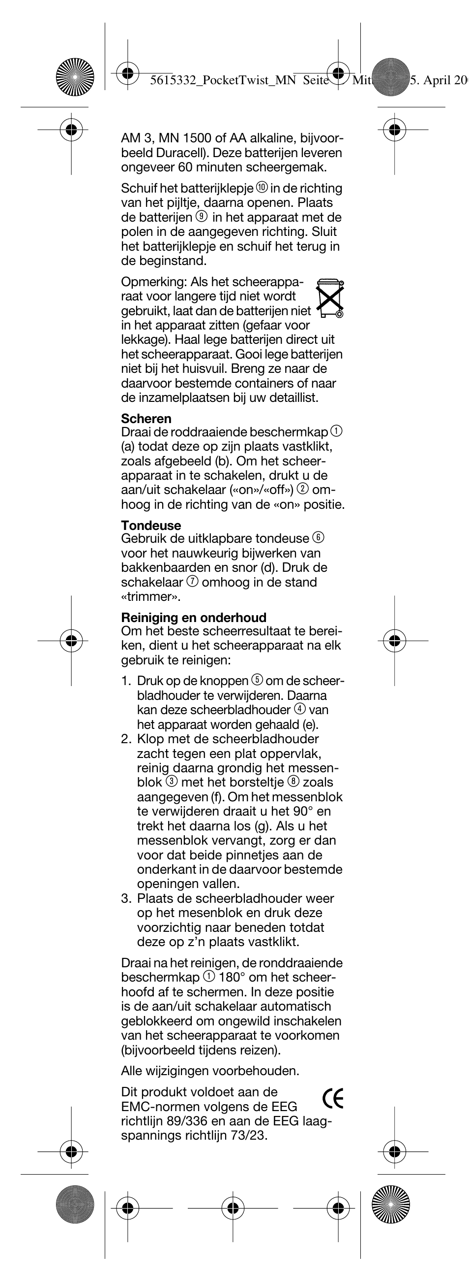 Braun 375 Pocket Twist plus User Manual | Page 11 / 24
