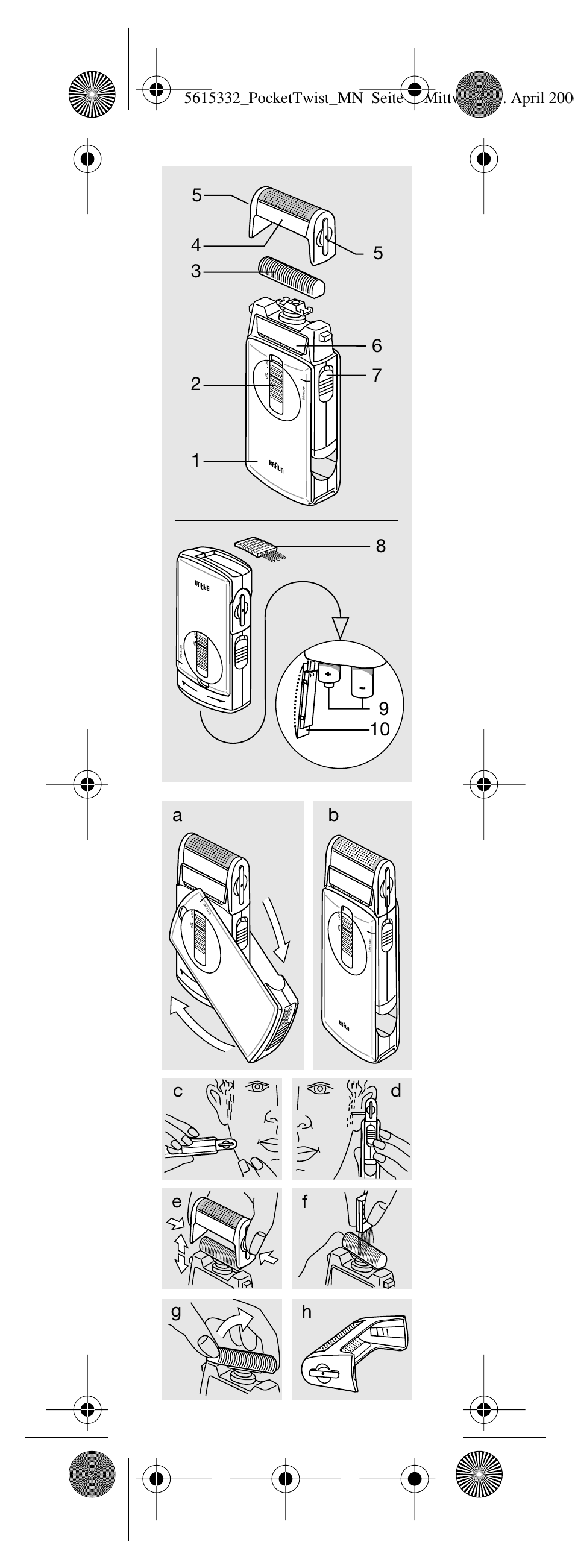 Braun 375 Pocket Twist plus User Manual | Page 3 / 24