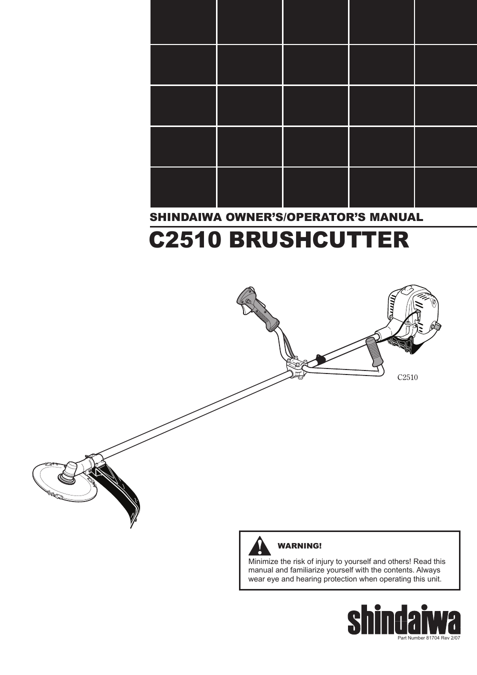 Shindaiwa 81704 User Manual | 40 pages