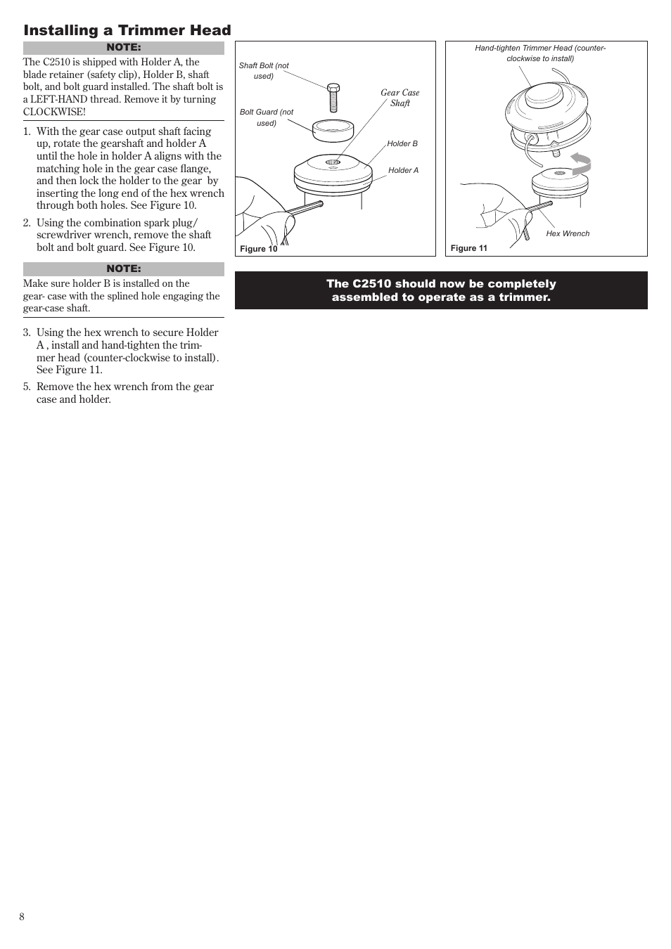 Installing a trimmer head | Shindaiwa 81704 User Manual | Page 8 / 40