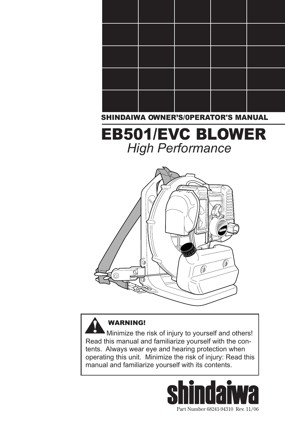 Shindaiwa 68241-94310 User Manual | 24 pages