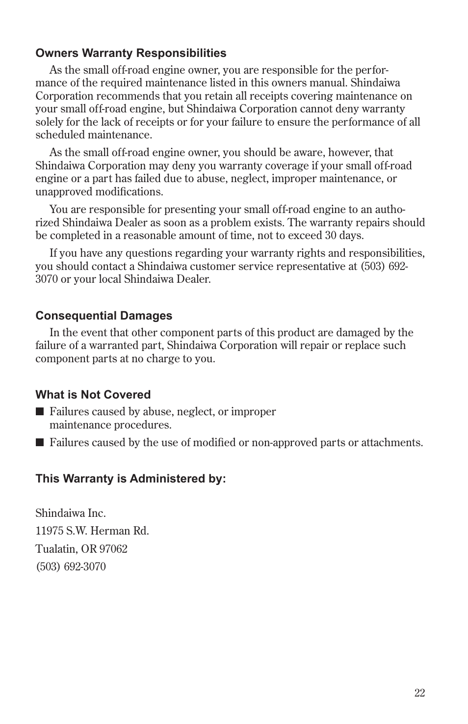 Shindaiwa 68241-94310 User Manual | Page 23 / 24