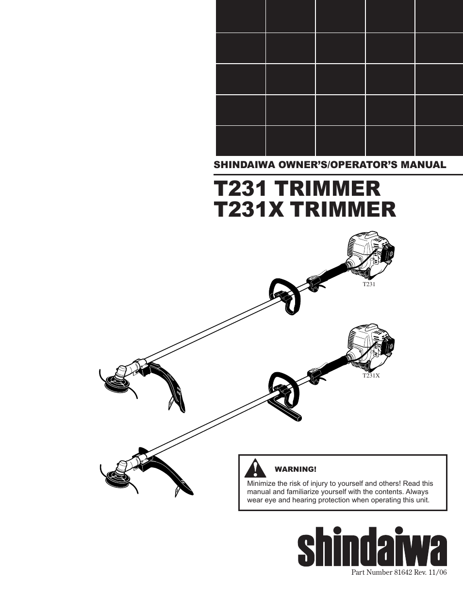 Shindaiwa 81642 User Manual | 40 pages