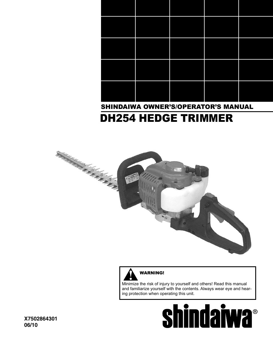 Shindaiwa X7502864301 User Manual | 28 pages