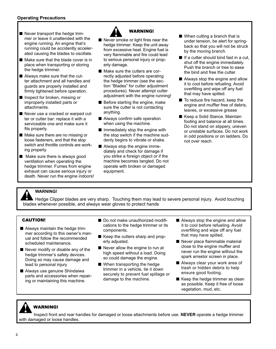 Shindaiwa X7502864301 User Manual | Page 4 / 28