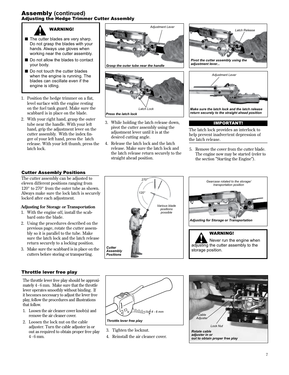 Assembly (continued) | Shindaiwa AH2510 User Manual | Page 7 / 72