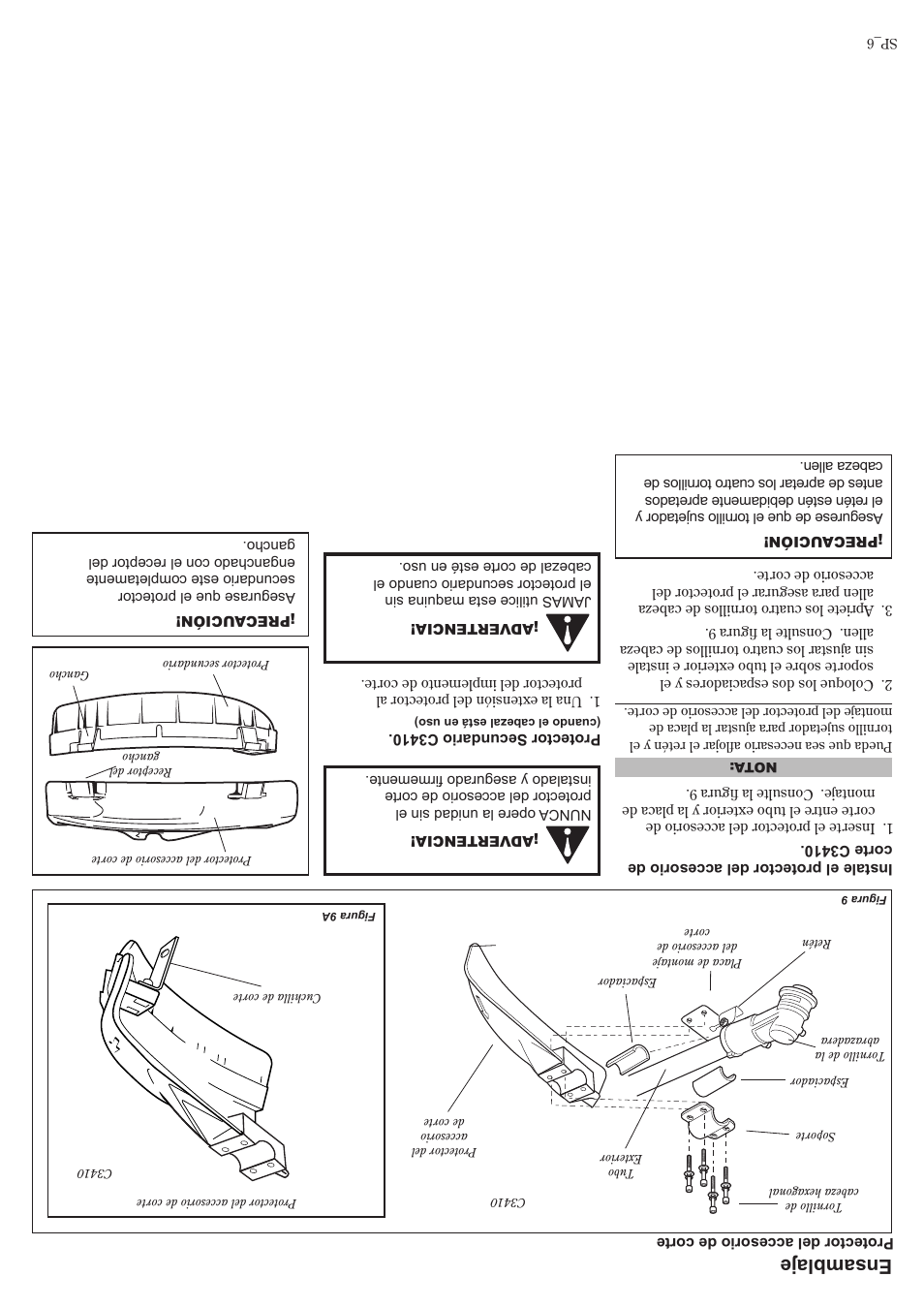 Ensamblaje | Shindaiwa C3410 User Manual | Page 35 / 40