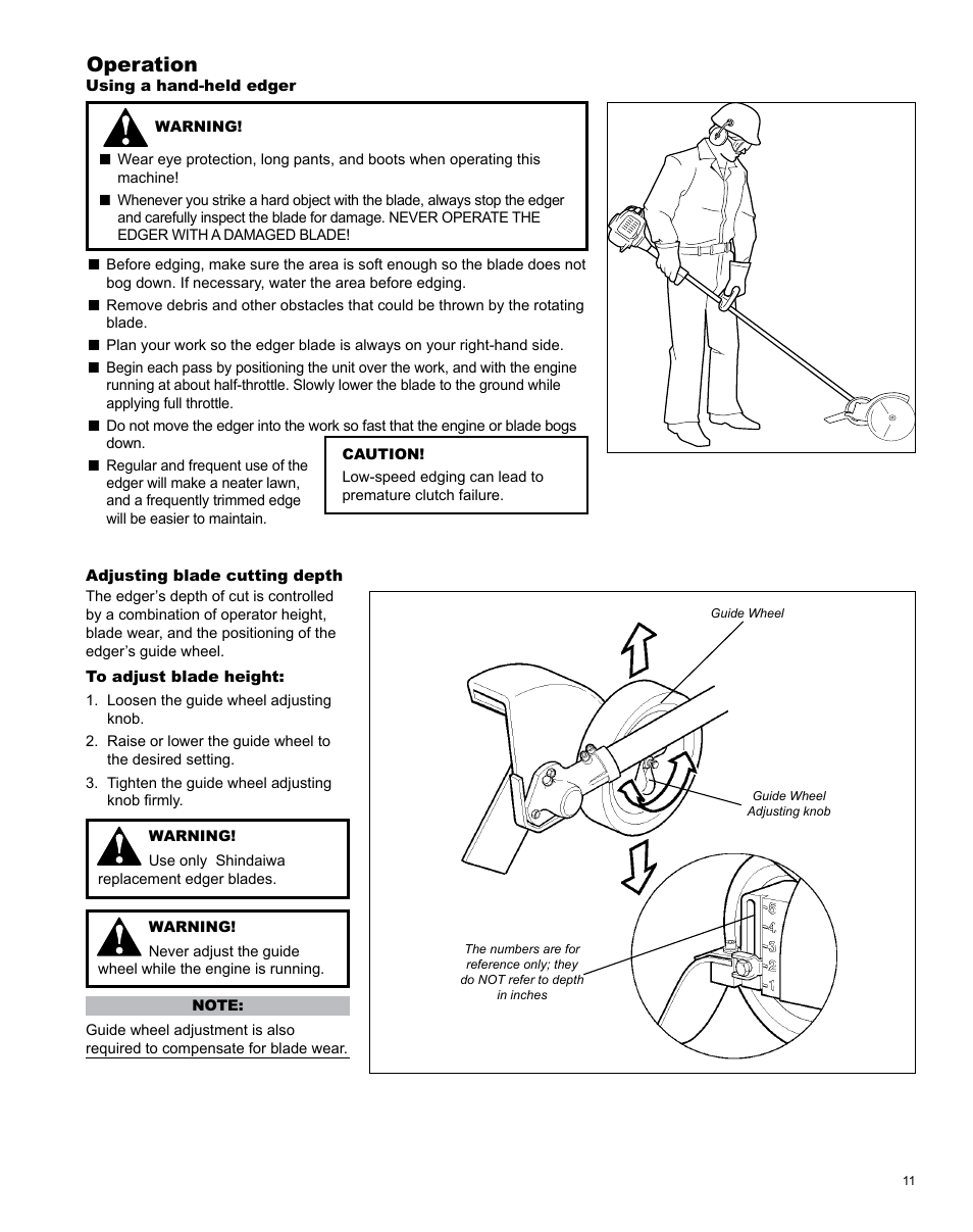 Operation | Shindaiwa X7502825800 User Manual | Page 11 / 28