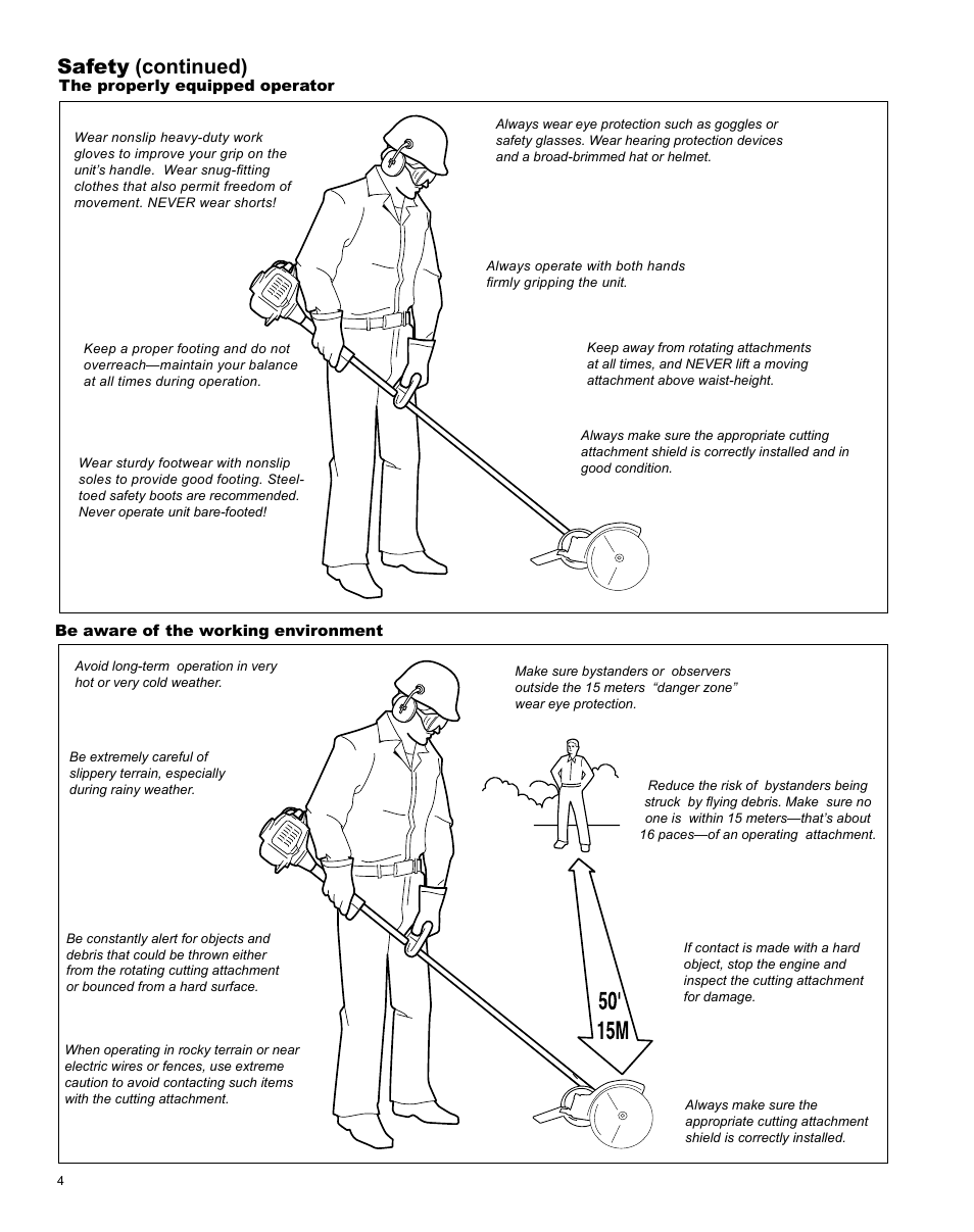 Safety (continued) | Shindaiwa X7502825800 User Manual | Page 4 / 28