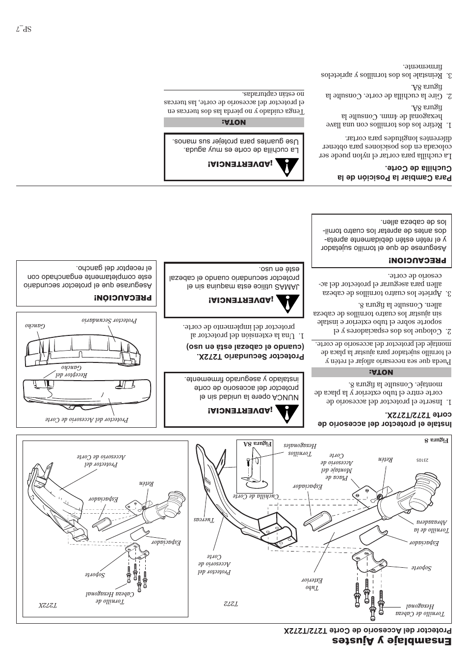 Ensamblaje y ajustes | Shindaiwa 81010 User Manual | Page 34 / 40