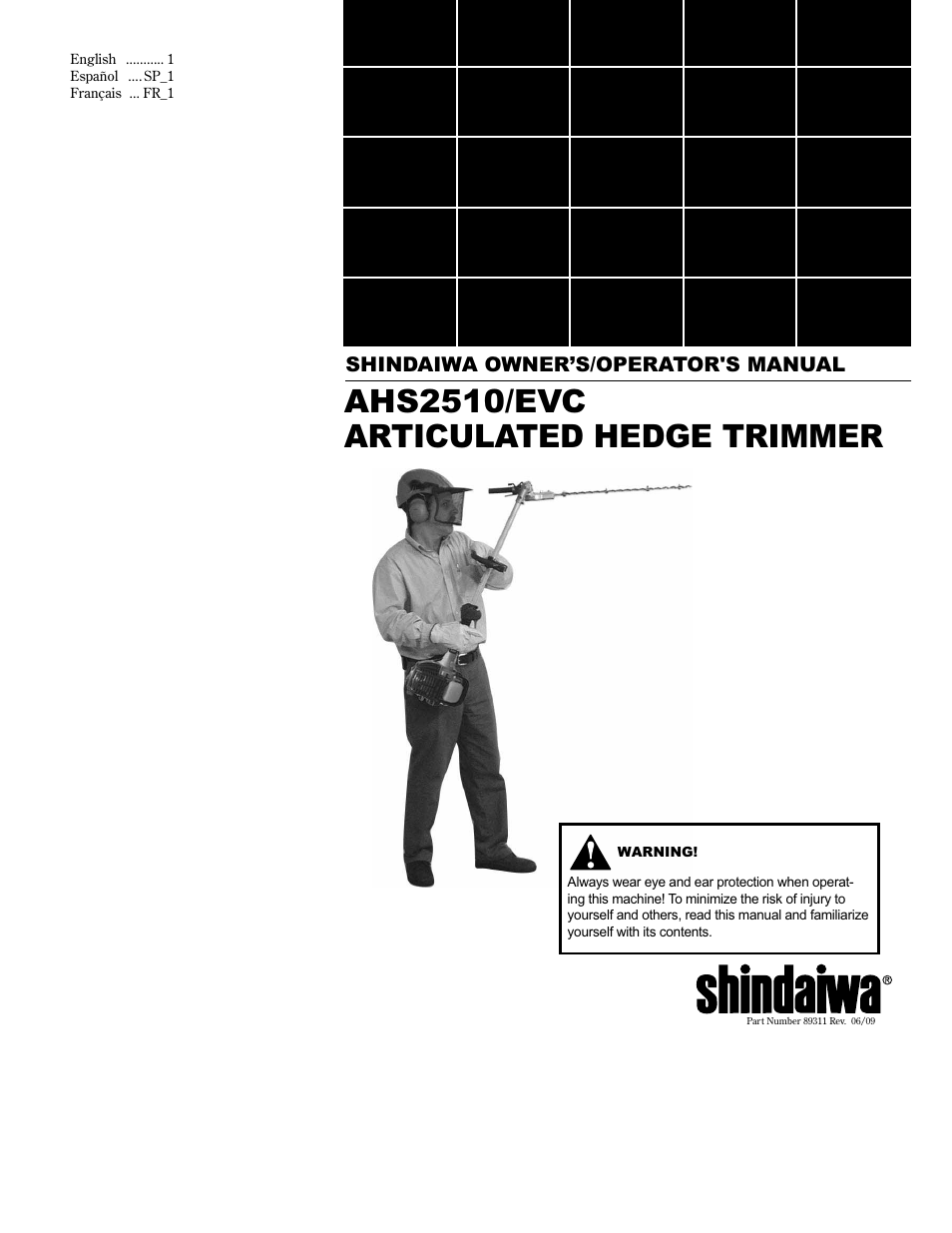 Shindaiwa AHS2510/EVC User Manual | 72 pages
