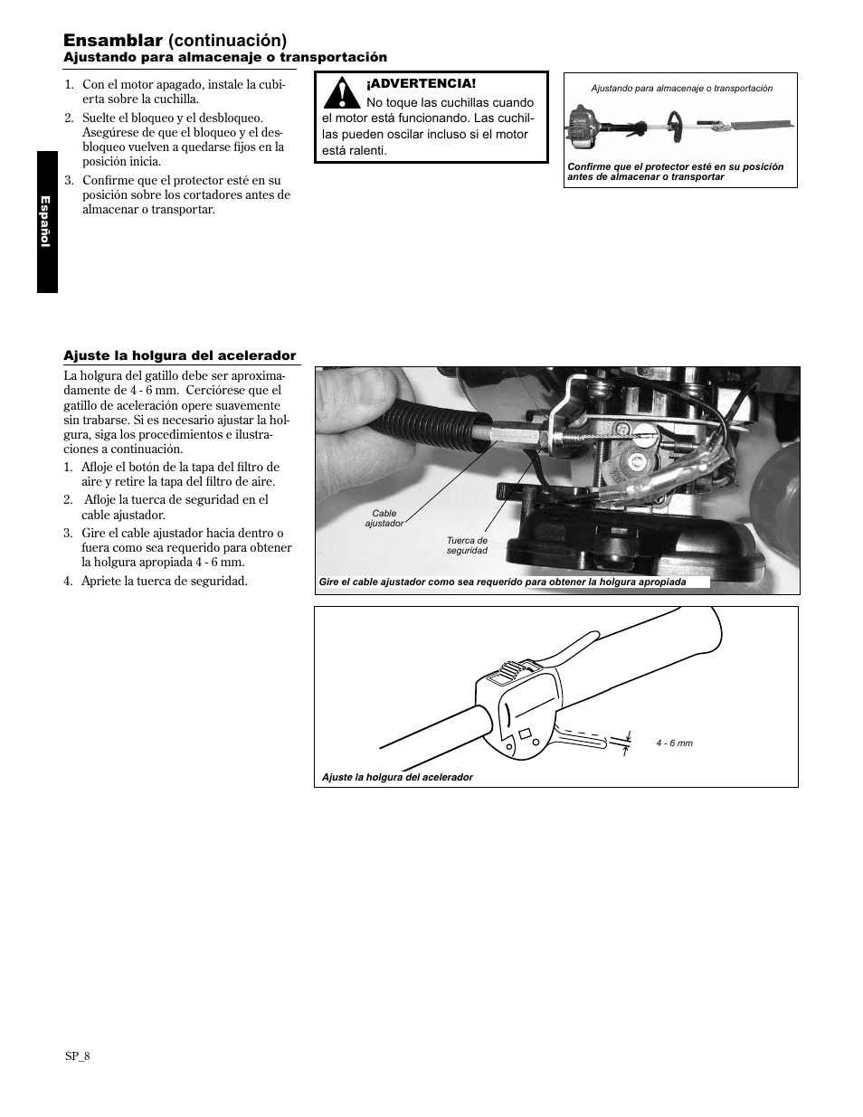 Ensamblar (continuación) | Shindaiwa AHS2510/EVC User Manual | Page 32 / 72