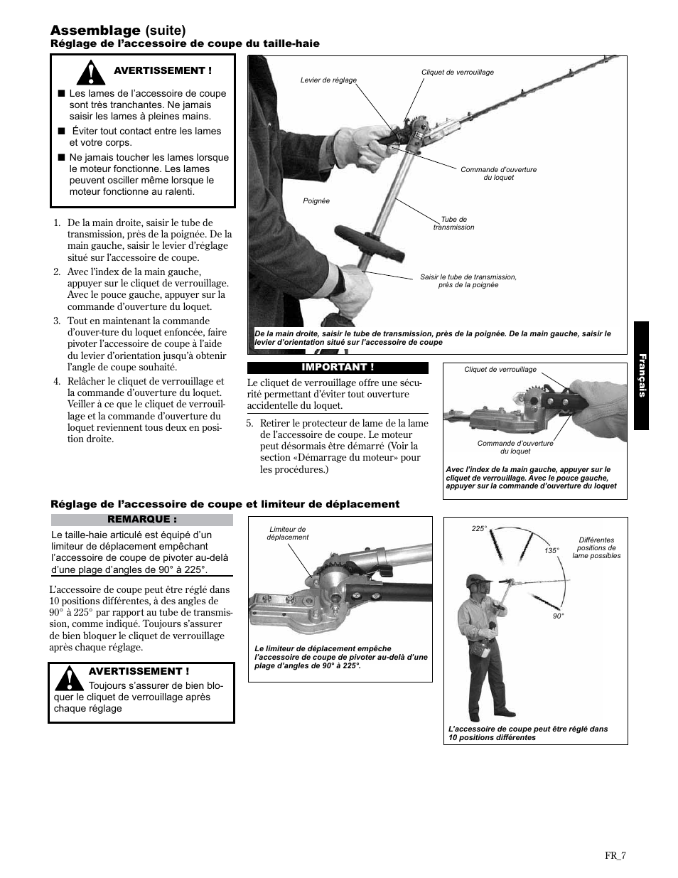 Assemblage (suite) | Shindaiwa AHS2510/EVC User Manual | Page 55 / 72
