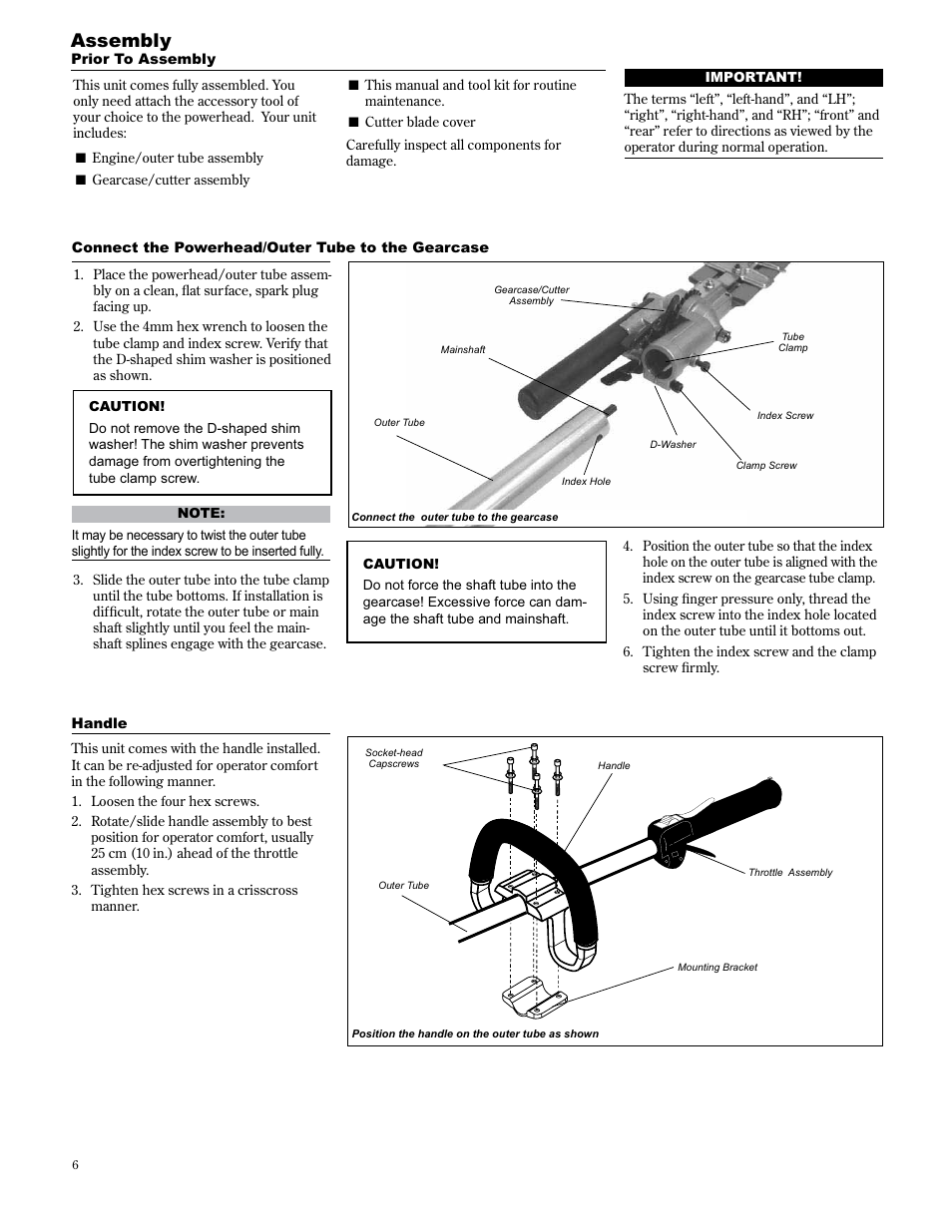 Assembly | Shindaiwa AHS2510/EVC User Manual | Page 6 / 72