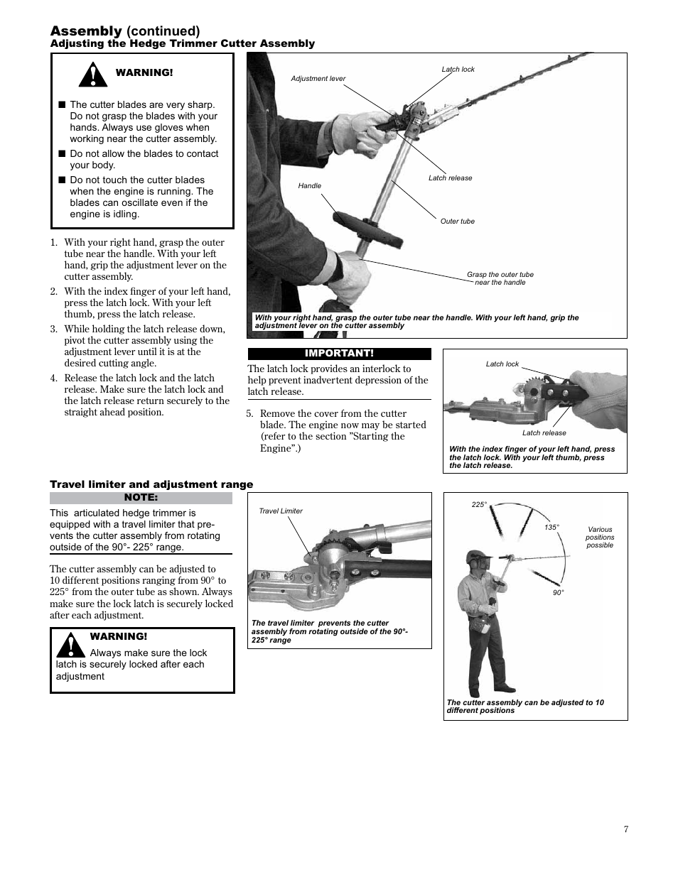 Assembly (continued) | Shindaiwa AHS2510/EVC User Manual | Page 7 / 72