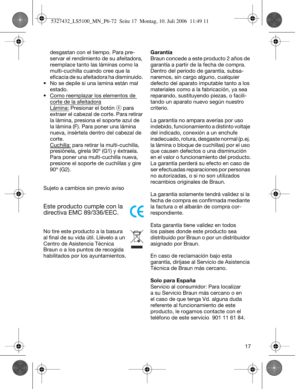 Braun LS 5100 User Manual | Page 16 / 66