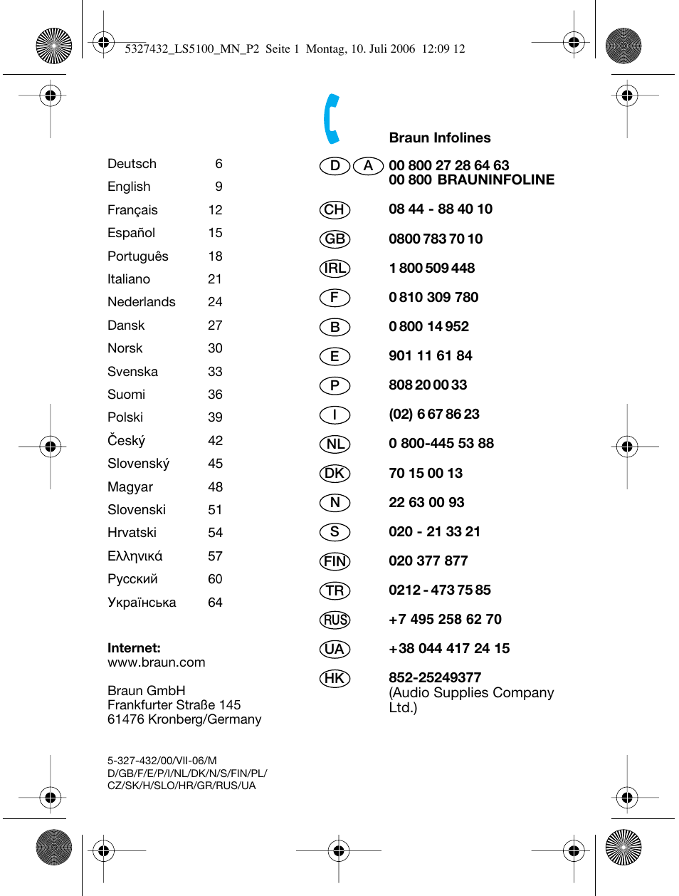 Braun LS 5100 User Manual | Page 2 / 66