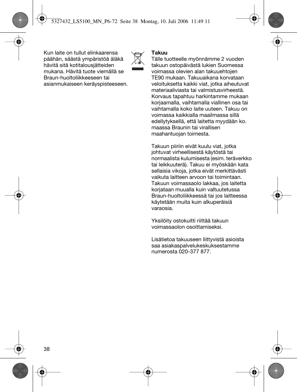 Braun LS 5100 User Manual | Page 37 / 66