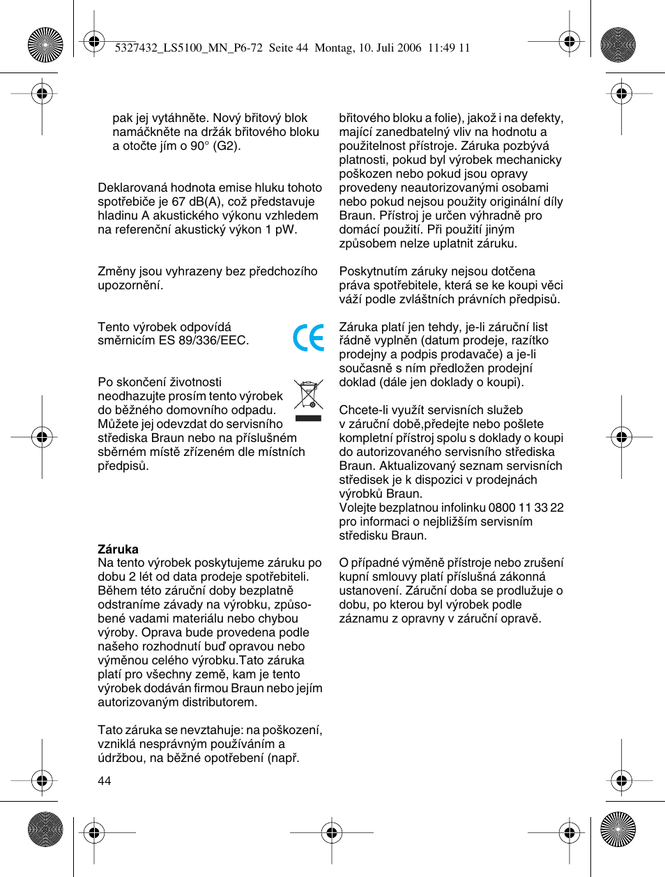 Braun LS 5100 User Manual | Page 43 / 66
