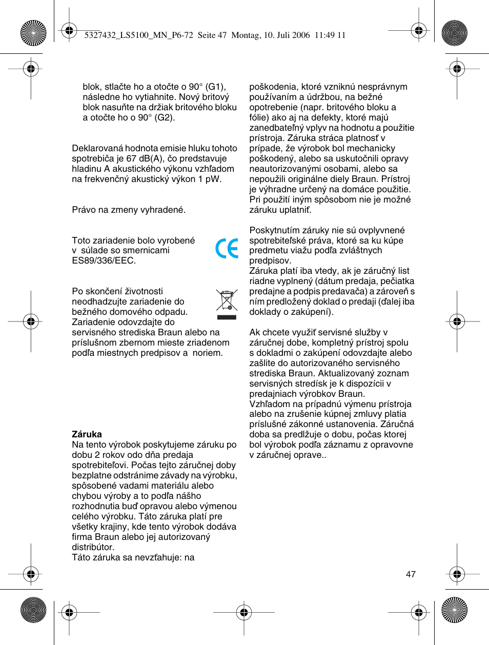 Braun LS 5100 User Manual | Page 46 / 66