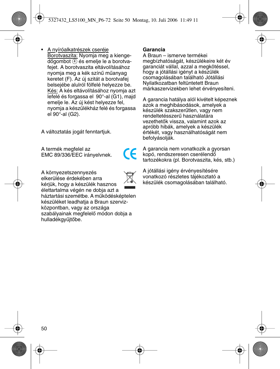 Braun LS 5100 User Manual | Page 49 / 66