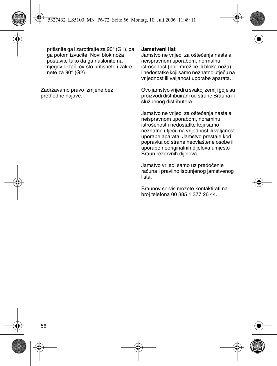 Braun LS 5100 User Manual | Page 55 / 66