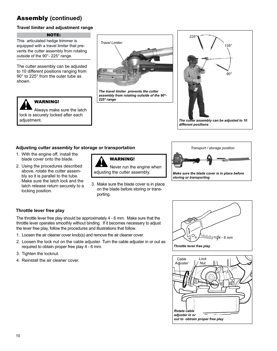 Assembly (continued) | Shindaiwa Articulated Hedge AHS242 User Manual | Page 10 / 28