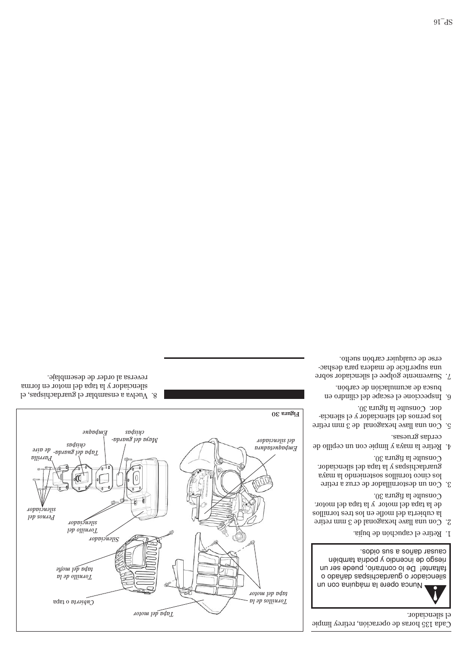 Cada 135 horas mantenimiento | Shindaiwa 81359 User Manual | Page 25 / 40