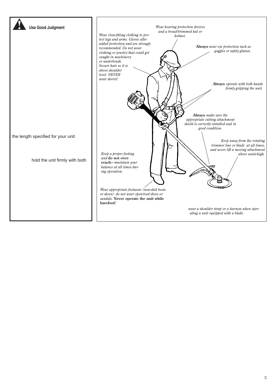 Safety instructions the properly equipped operator | Shindaiwa 81359 User Manual | Page 3 / 40