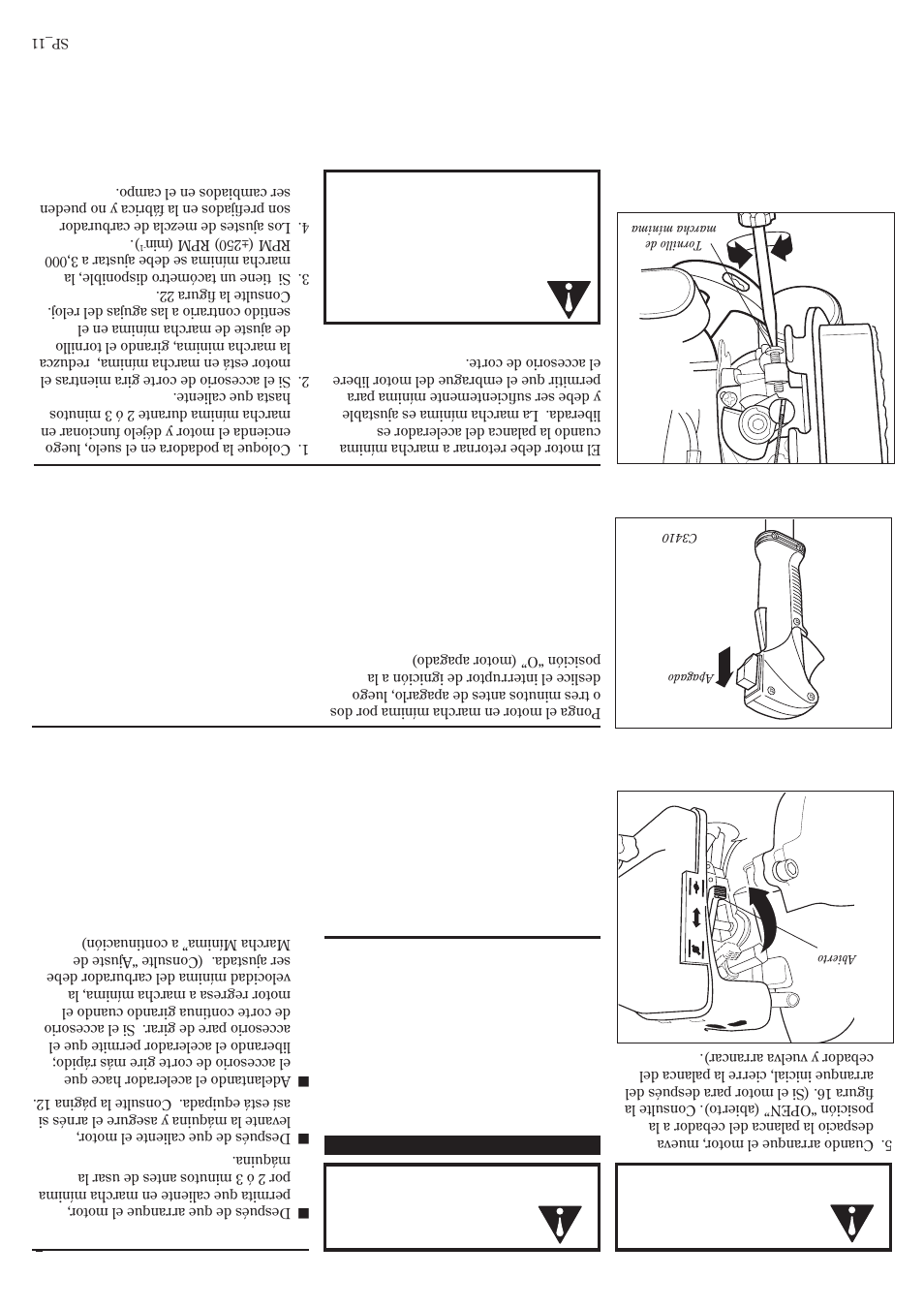 Arranque del motor (continuación) | Shindaiwa 81359 User Manual | Page 30 / 40