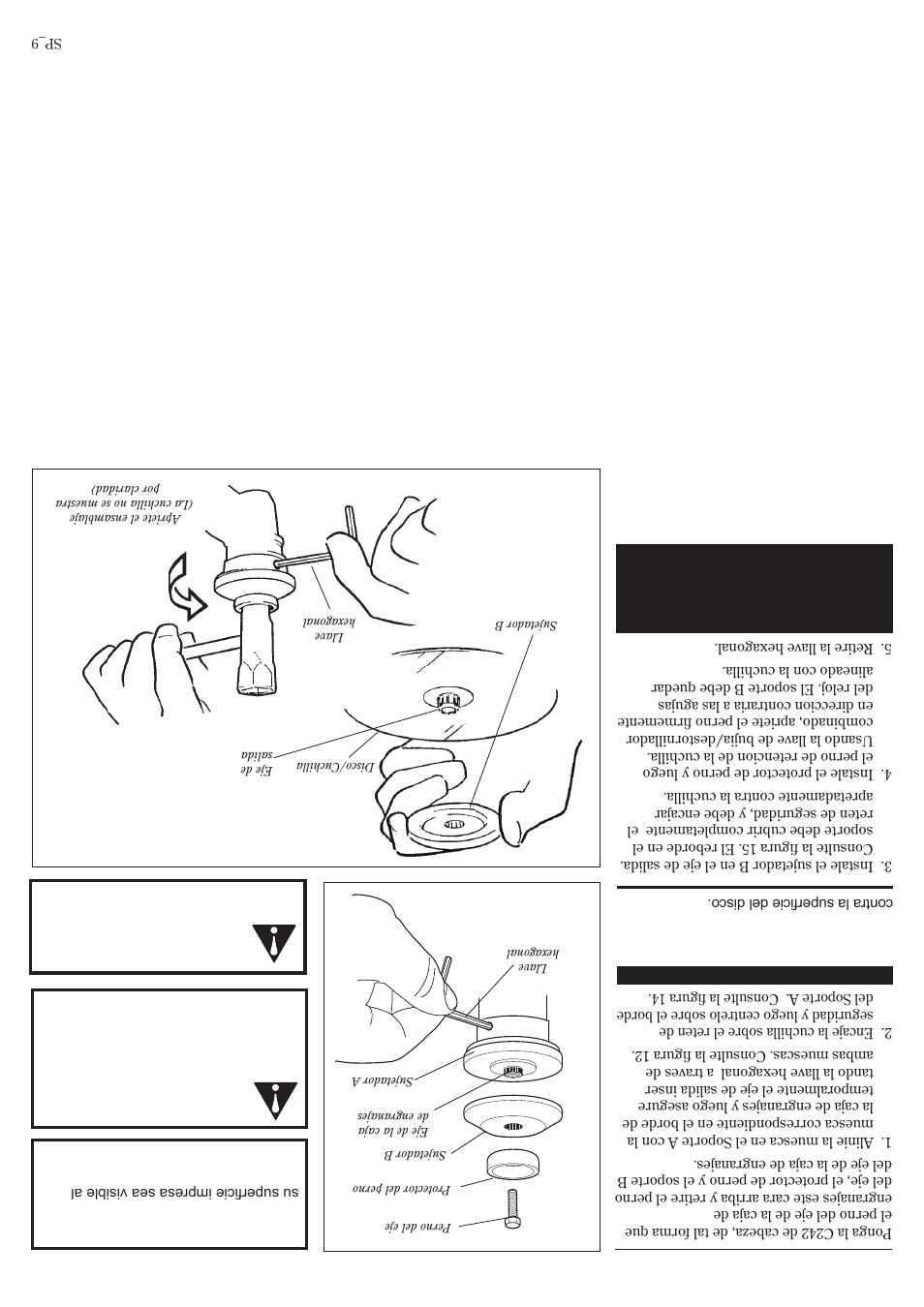 Instalando la cuchilla | Shindaiwa 81359 User Manual | Page 32 / 40