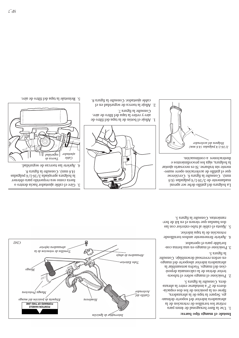 Ajustes, Ensamblaje (continuación) | Shindaiwa 81359 User Manual | Page 34 / 40