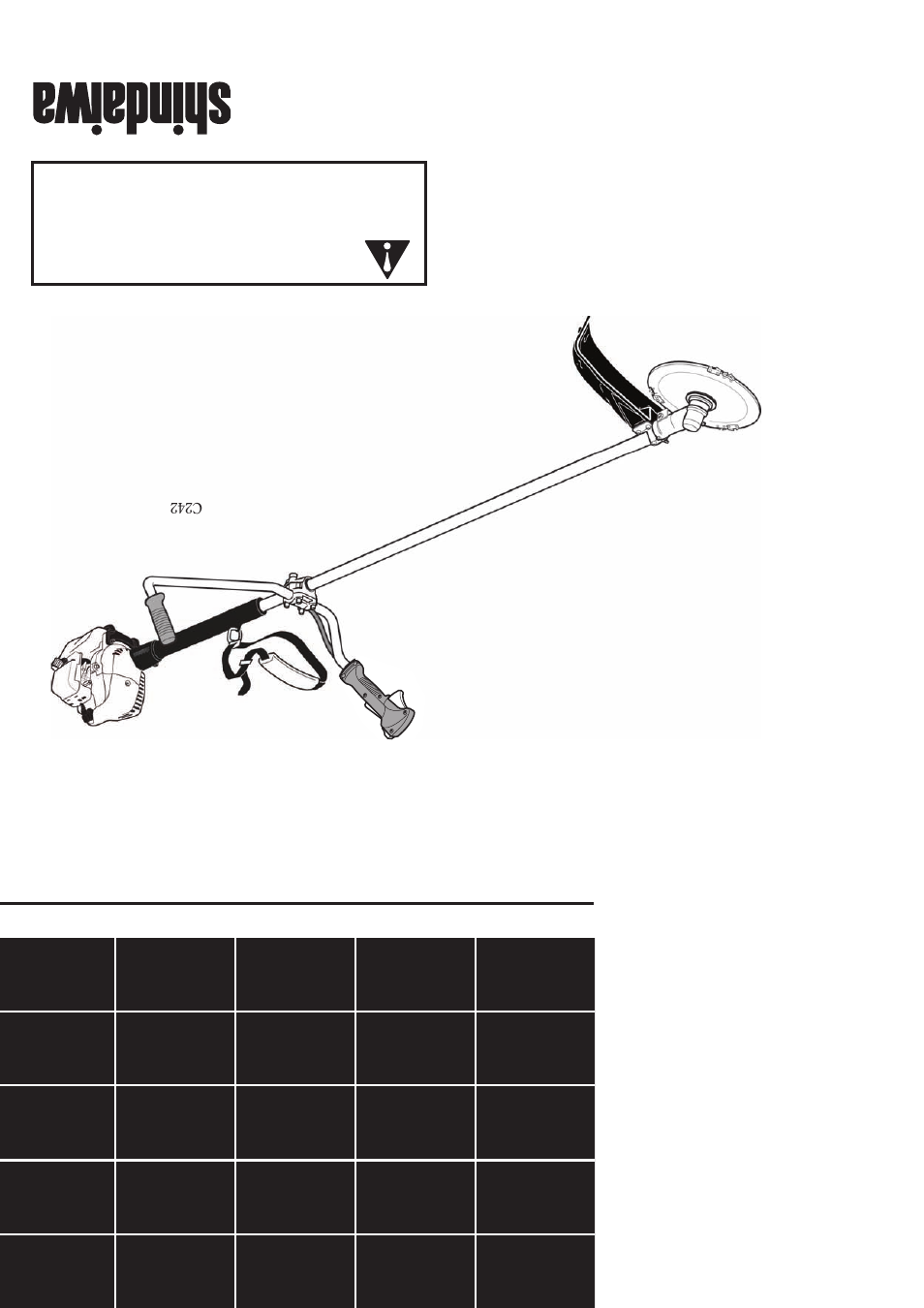 Desmalezadora c242 | Shindaiwa 81359 User Manual | Page 40 / 40