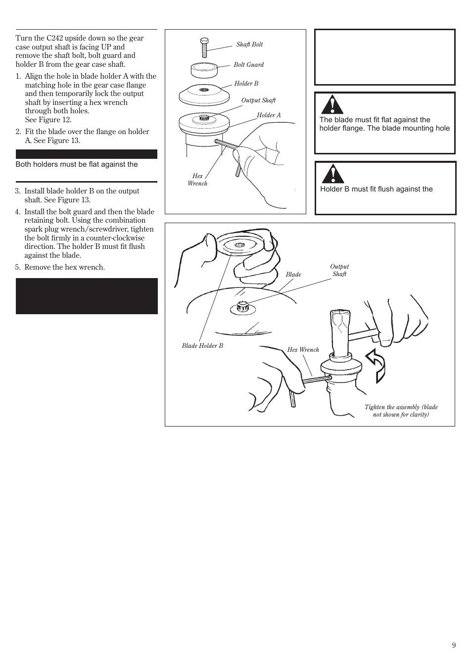 Installing a blade | Shindaiwa 81359 User Manual | Page 9 / 40