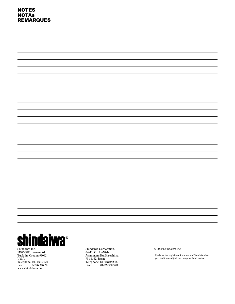 Shindaiwa 89309 User Manual | Page 20 / 60