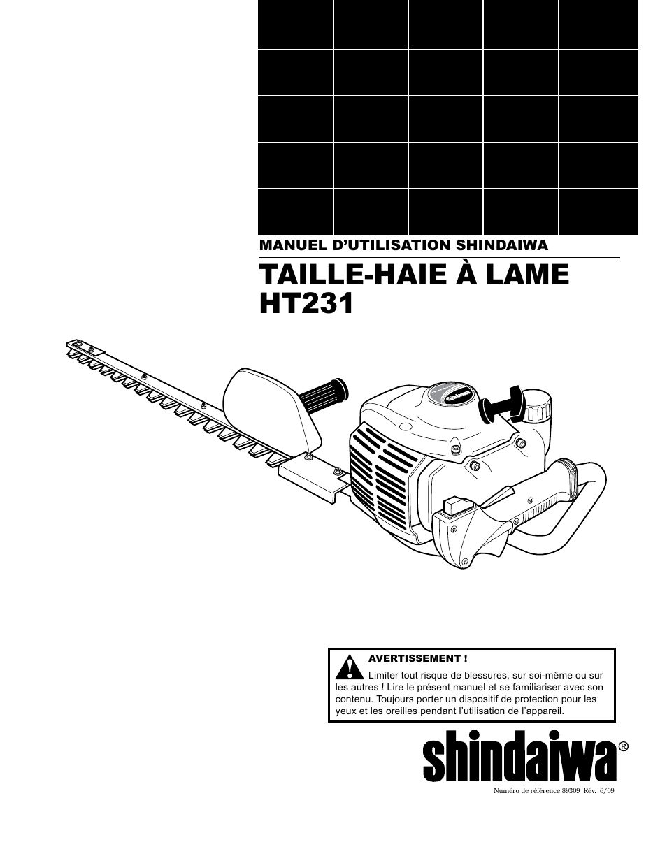 Taille-haie à lame ht231 | Shindaiwa 89309 User Manual | Page 41 / 60
