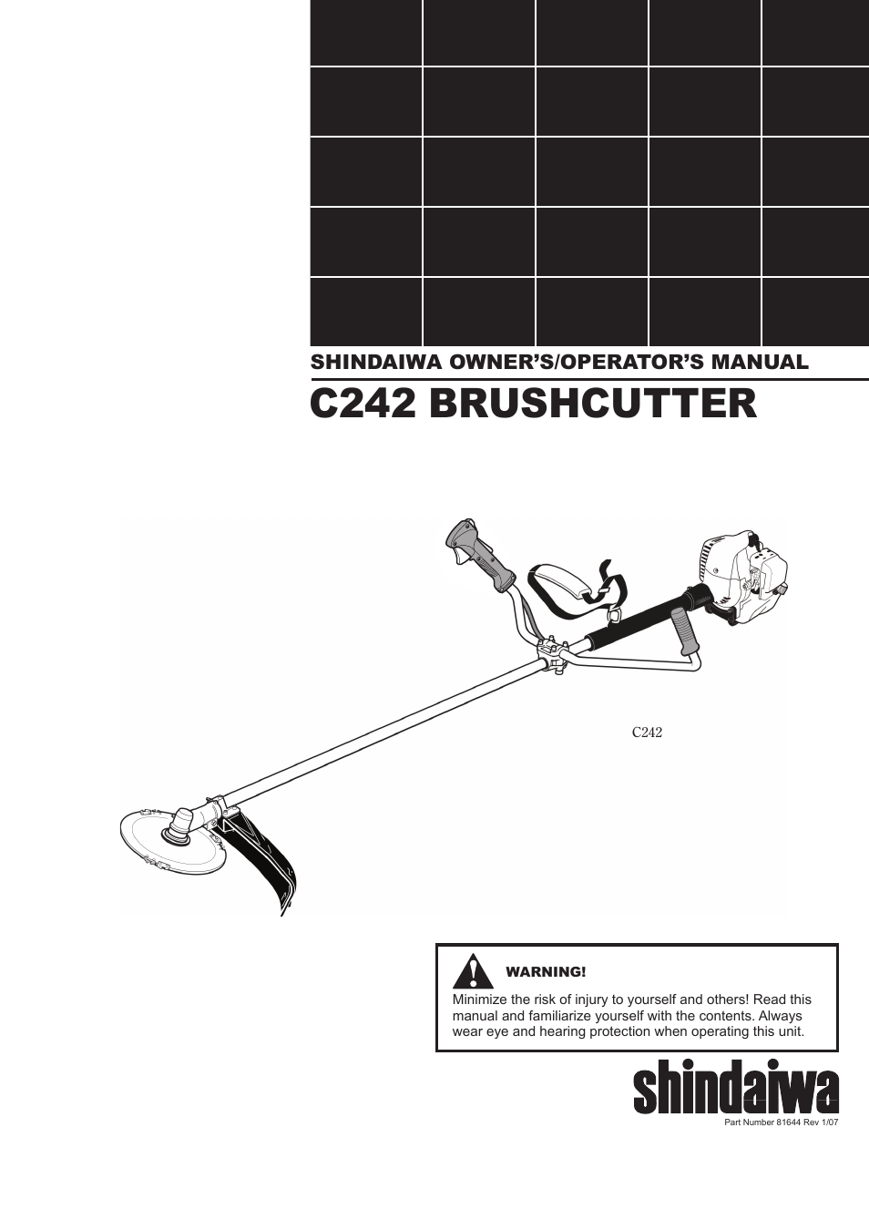 Shindaiwa 81644 User Manual | 40 pages