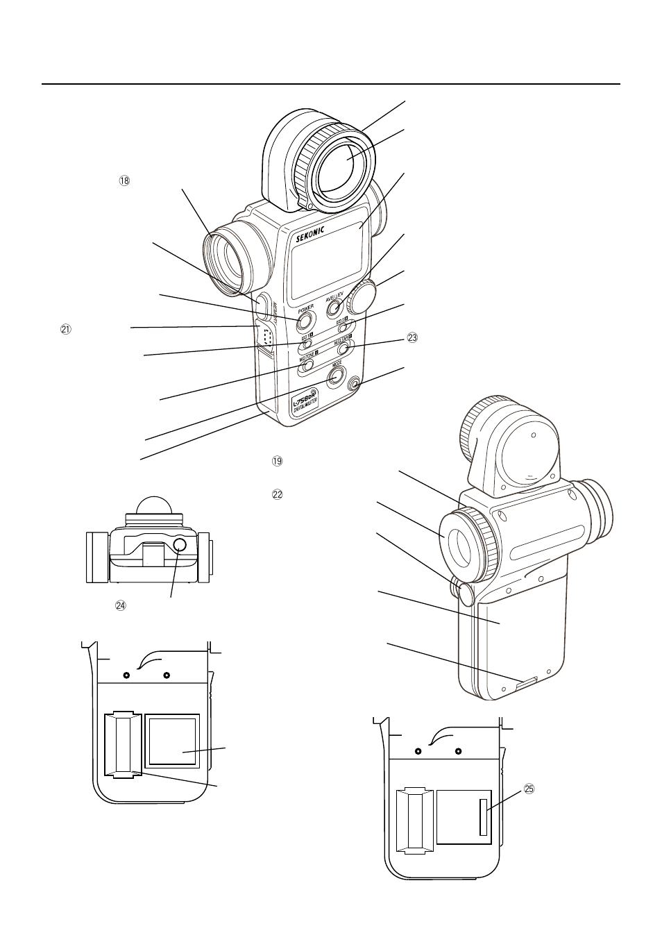Parts designation, English | Sekonic L-758D User Manual | Page 7 / 68