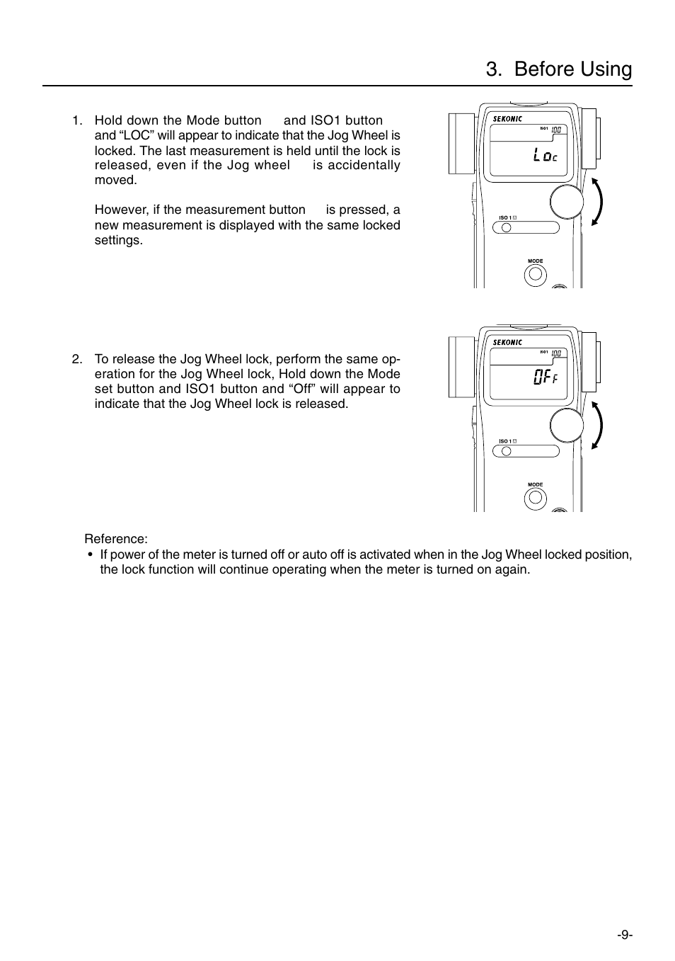 Before using | Sekonic L-758DR User Manual | Page 15 / 68